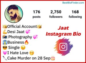 Jaat bio for Instagram