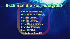 Brahman Bio For Instagram