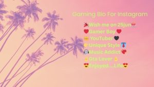 Gaming Bio For Instagram
